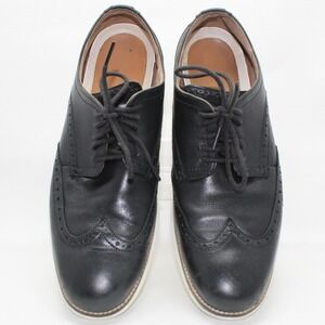 Cole Haan Original Grand Mens 10.5M Black‎ Leather Wingtip Oxford C26469